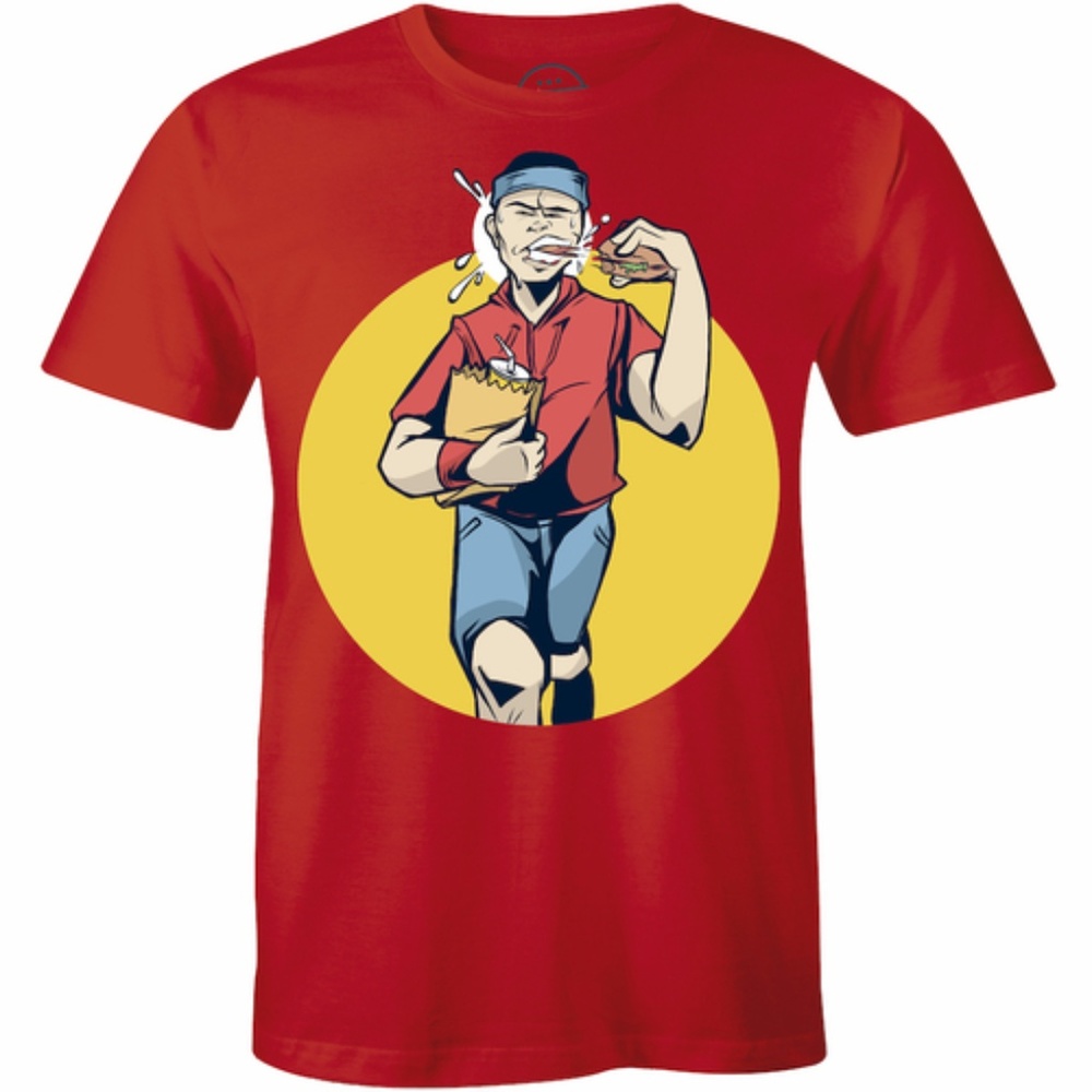 Born To Eat Burger Funny Men Eat Burger T-shirt